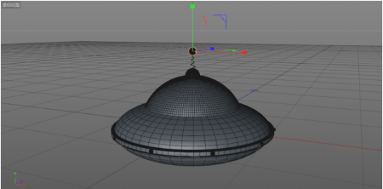 如何利用C4D制作小黃人飛碟模型-31